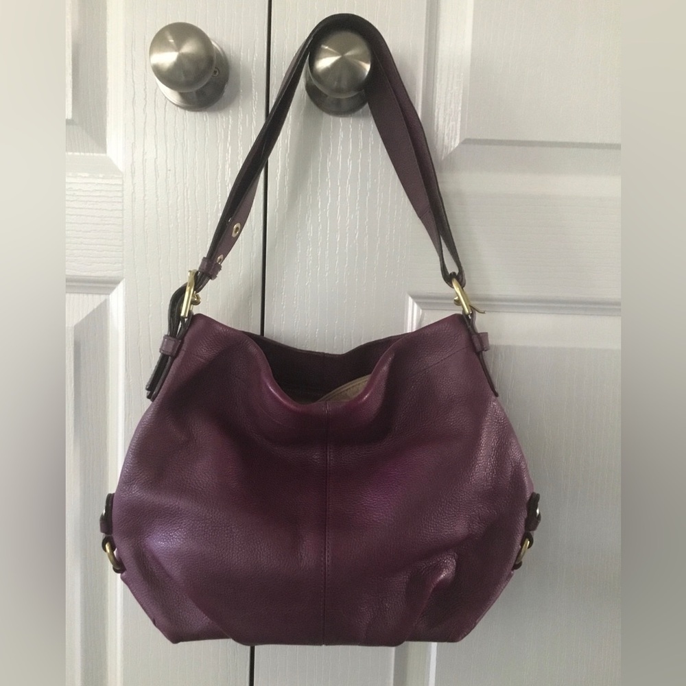 Purple Plum Color Coach Large Handbag